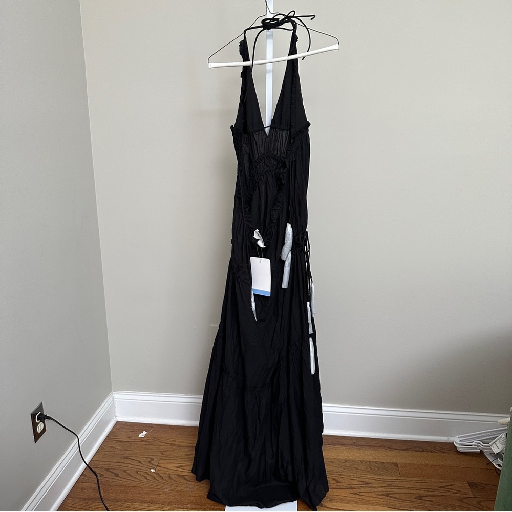 H&M DRAWSTRING-DETAIL HALTERNECK DRESS brand new size S - Picture 7 of 7